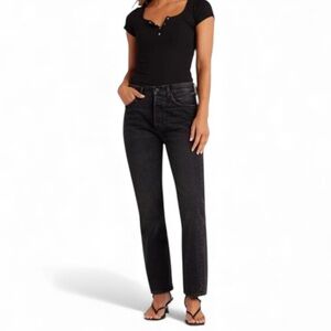 NWT Edwin straight leg Simone jeans black distressed size 31